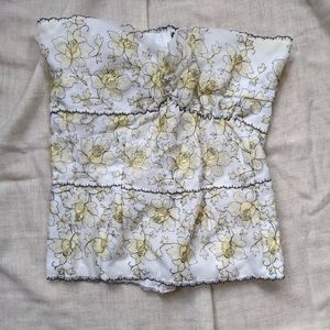 Handmade lace corset bustier tube top